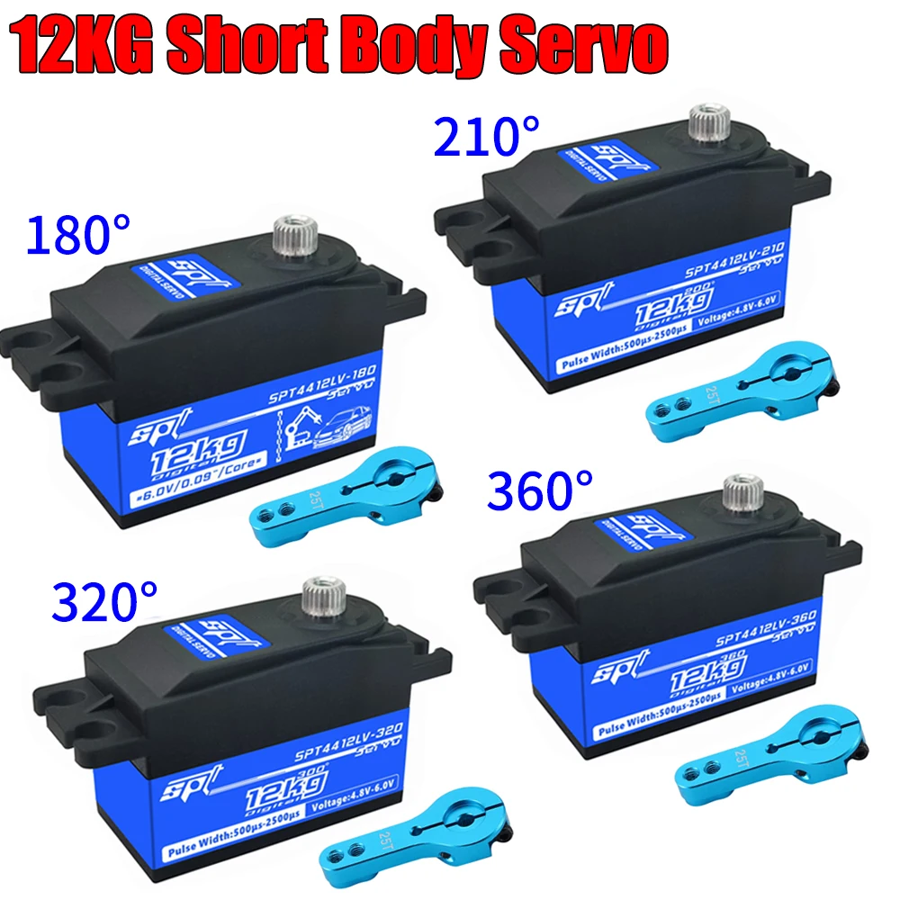 Цифровой сервопривод SPT 4412LV с металлической шестерней, полуметаллическая стандартная деталь для радиоуправляемого автомобиля, краулера SCX10 TRX4, дрифта, 3D, запасные части для фиксирующего робота, аксессуары
