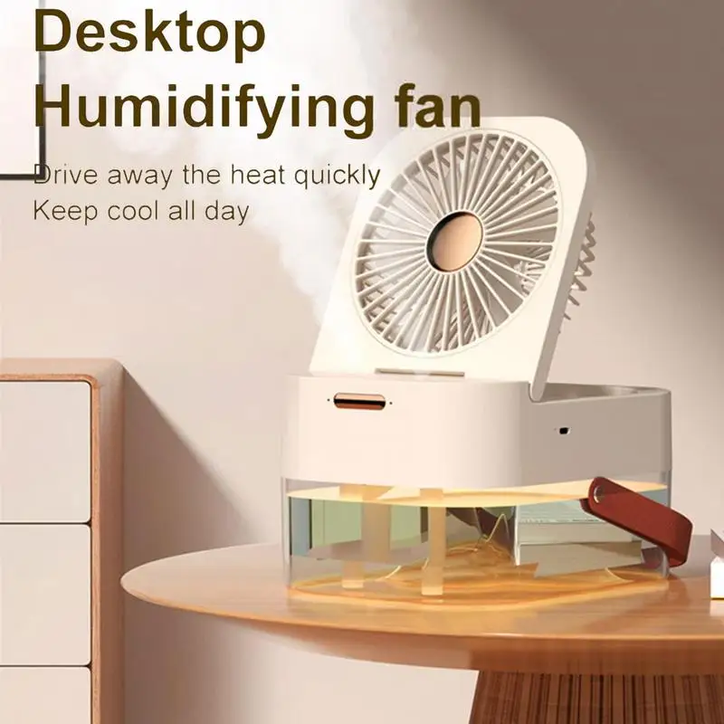 

Portable Air Conditioner Fan USB Rechargeable Humidifying Summer Cooling Tool Tabletop Kitchen Home Travel Outdoor Accessories