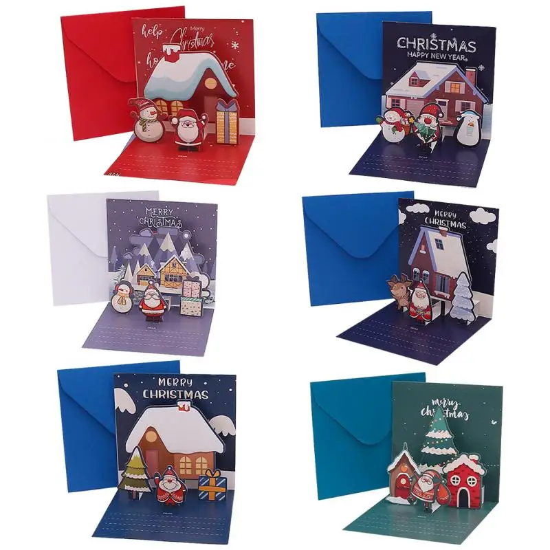 

Business Card Business Christmas Packaging Bags 3d Stereoscopic Cute Design Gift Bags Holiday Cards Christmas Eve Greeting Card