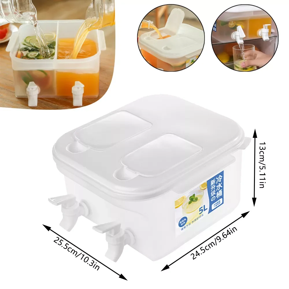 

5 л холодный большой емкости чайник с двойным краном, чайник для лимона и фруктов, ведро для холодной воды, кухонная посуда, чайник, чайник, ку...