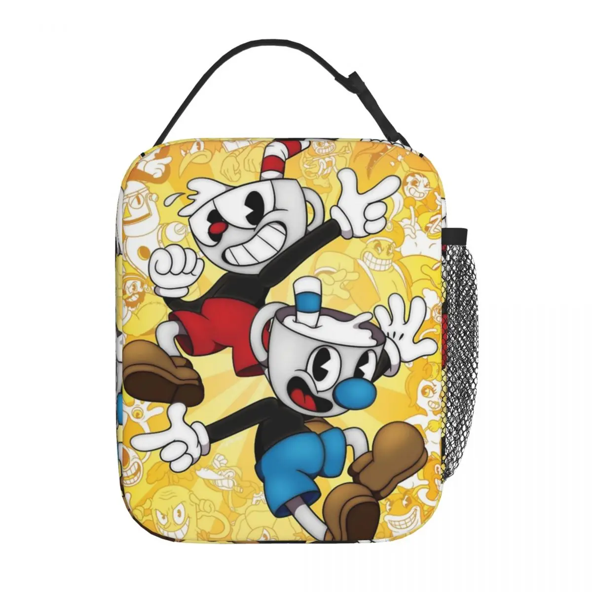 Изолированный Ланч-бокс Art Cuphead пищевой пакет герметичный охладитель термальные