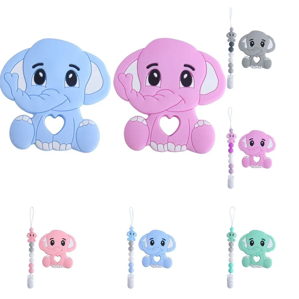 

Accessories Food Grade Elephant Chewable Toys Food Grade Silicone Pacifier Chain Silicone Teethers Beads Teething Toys