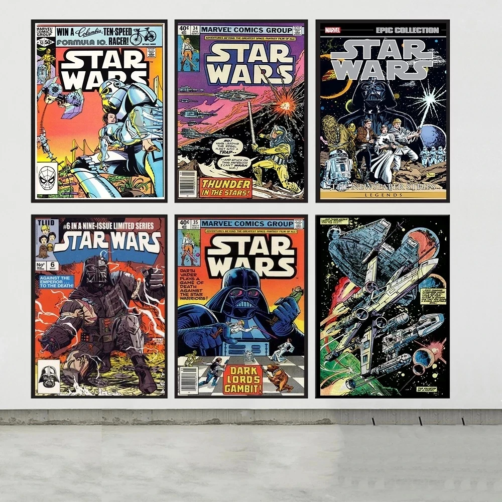 

Disney Marvel Movie Poster No Frame Star Wars Characters Picture HD Printed Home Decor for Living Room Canvas Painting Wall Art