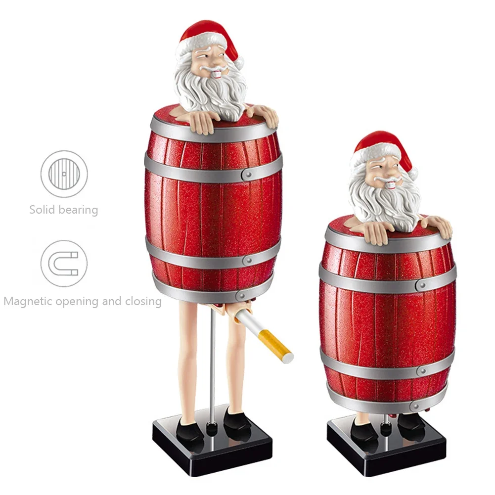 

Automatic Cigarette Boxes Strange Uncle Santa Cigarette Organizer Case Xmas Novelty Gift Reusable for Christmas Party Home Decor