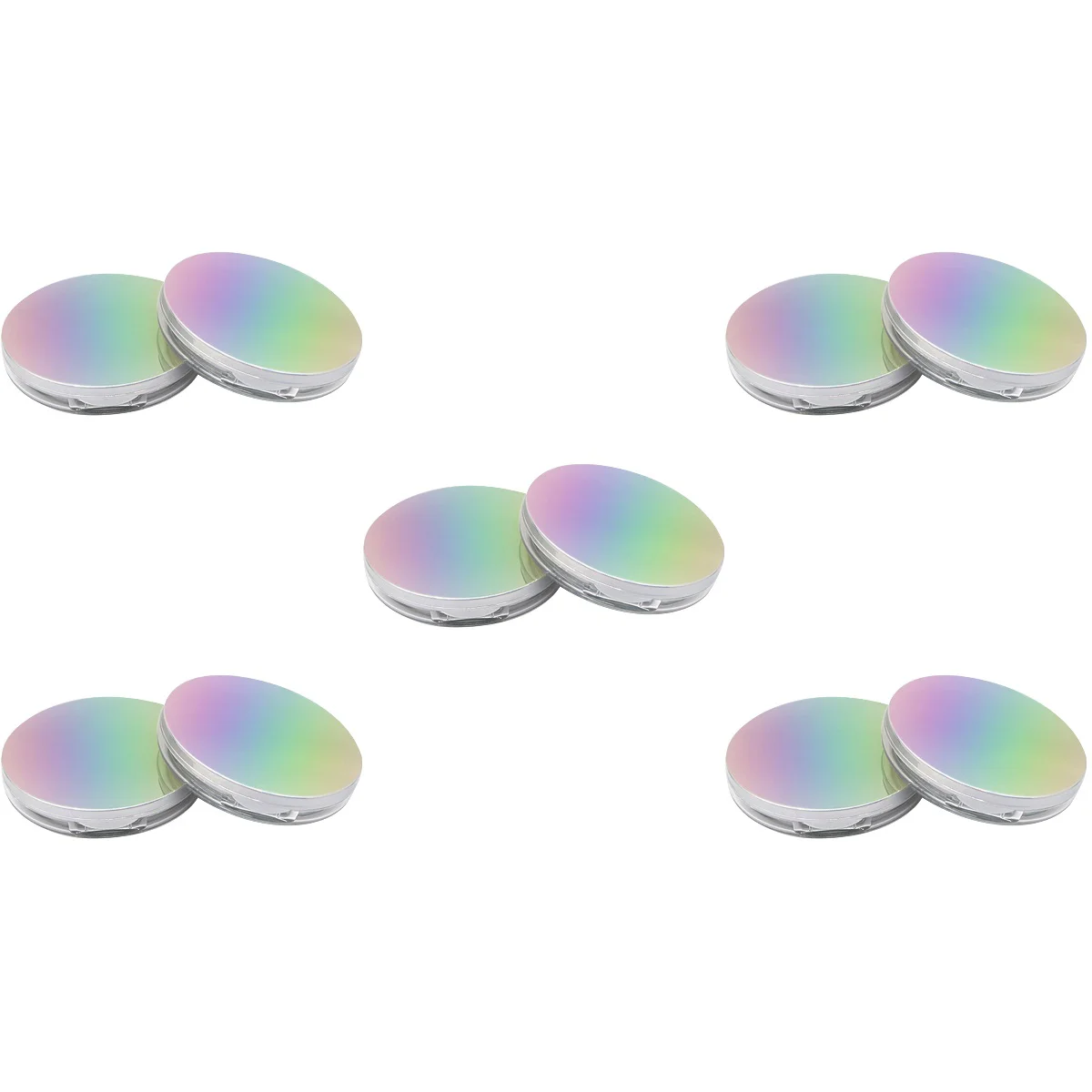 

10 Empty Refillable Loose Powder Box with Puffs Portable Loose Powder Container