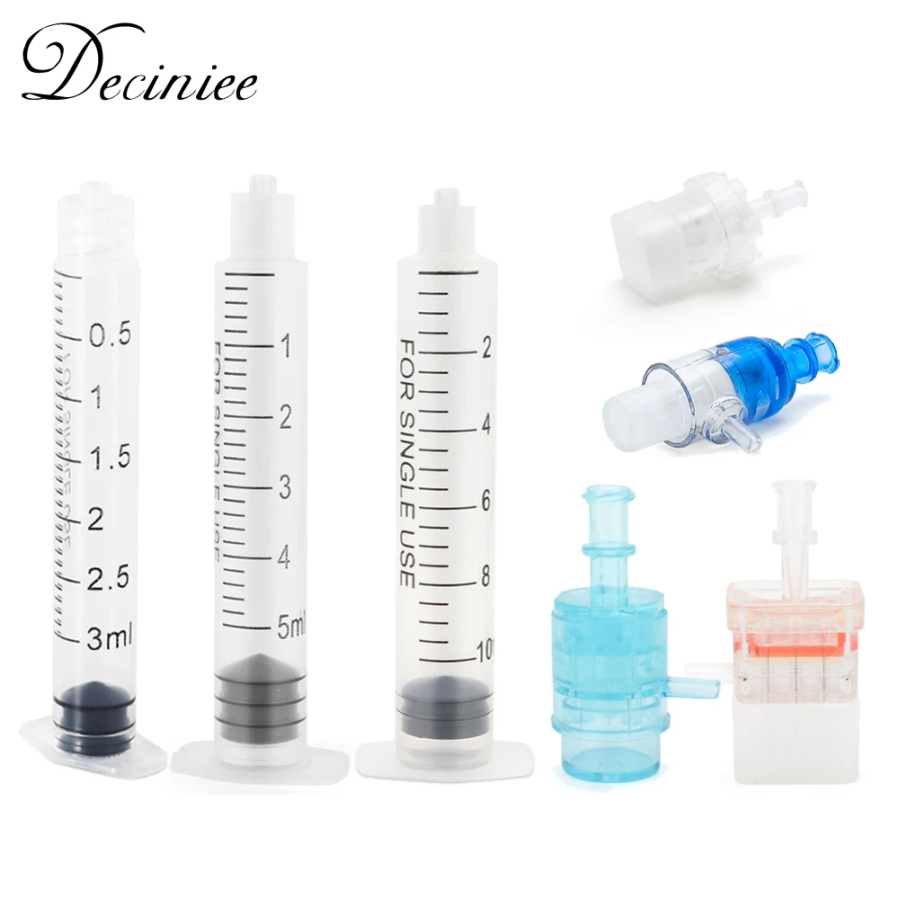 5Pcs 5pin/9Pin/Syringe/Filter & Tube Accessories for Hydrolifting Gun Needle EZ Mesotherapy Gun Accessories Beauty Care Tools