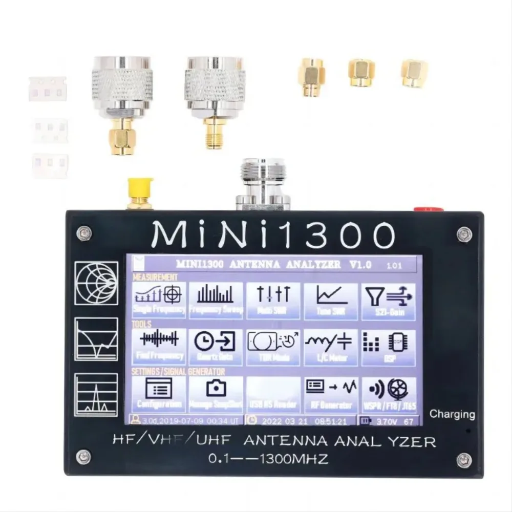 Мини-Антенна 1300 тестовый анализатор HF/VHF/UHF 0 1-1300 МГц SWR с 480x272 4 3 ''ЖК сенсорный