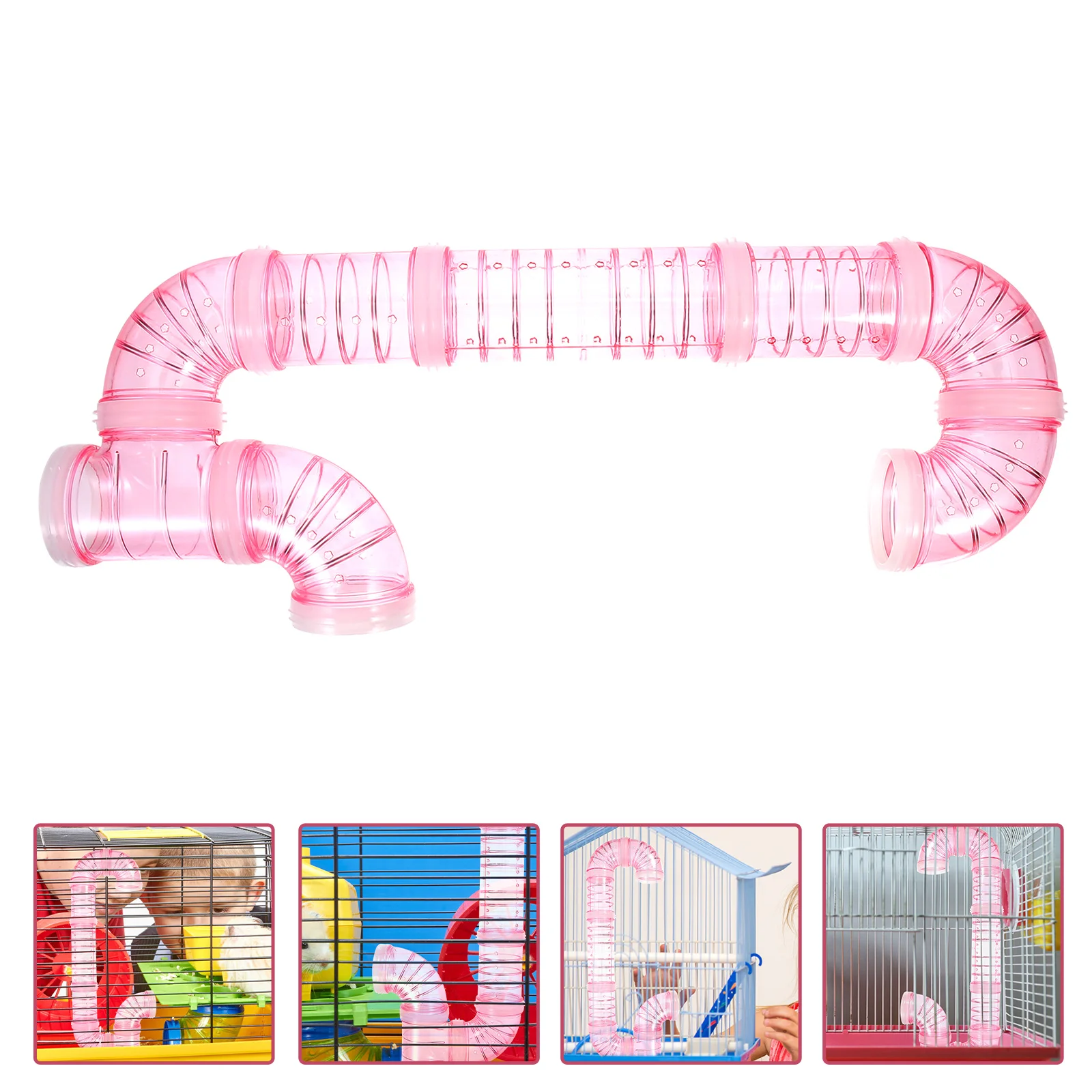 

Hamster Tubes Cage Tunnels Tunnel Tubeaccessories Toysguinea Kit Maze Connectors Hideout Pet Toypipe Set Small External Gerbil
