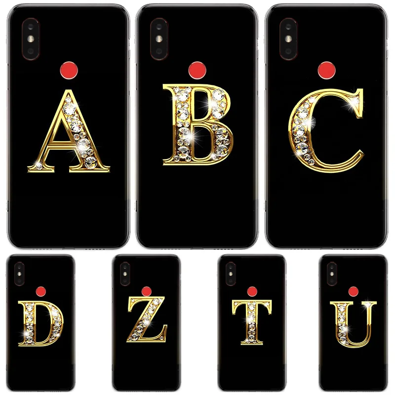 

Initial Letter A B Crown Soft TPU Phone Case For Xiaomi Poco X3 NFC Cover For Xiaomi X3 Pro GT M3 F3 Back Shell