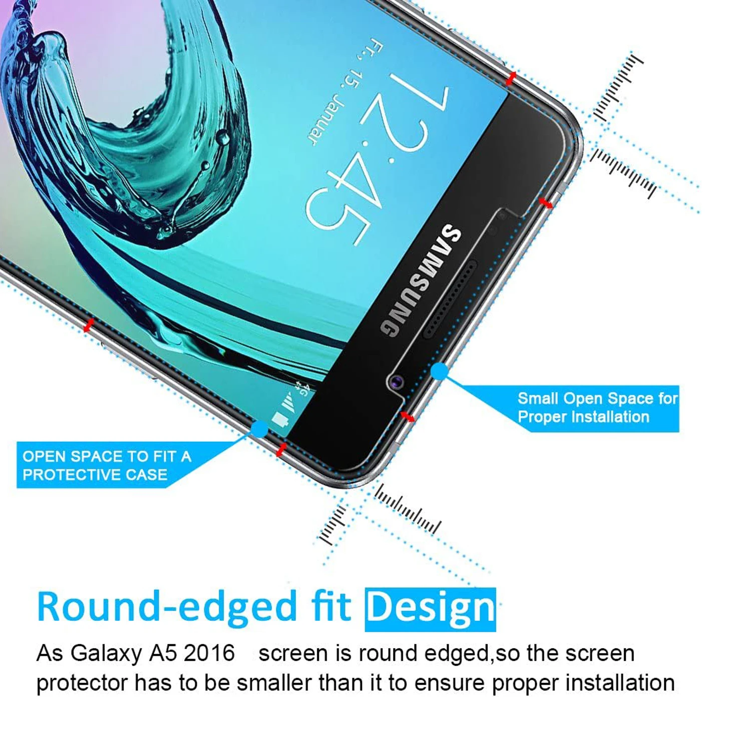 2/4Pcs Screen Protector Glass For Samsung Galaxy A5 2016 2017 A510 A520 Tempered Glass Film