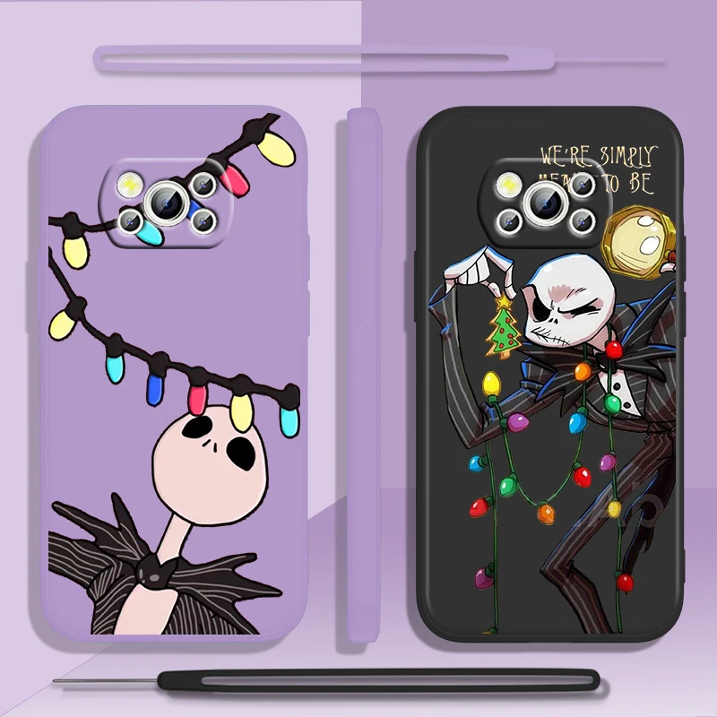 

Christmas Eve Dolls Disney For Xiaomi POCO M5 M4 X4 F4 C40 X3 NFC F3 GT M4 M3 Pro C3 4G 5G Liquid Rope Silicone Phone Case