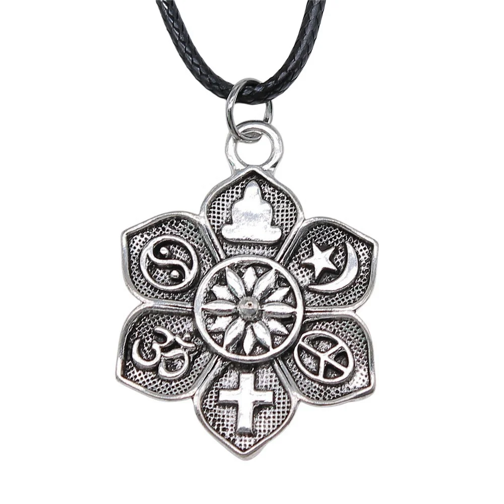 1 шт. Женская цепочка с крестом Будды длина 45 + 4 см