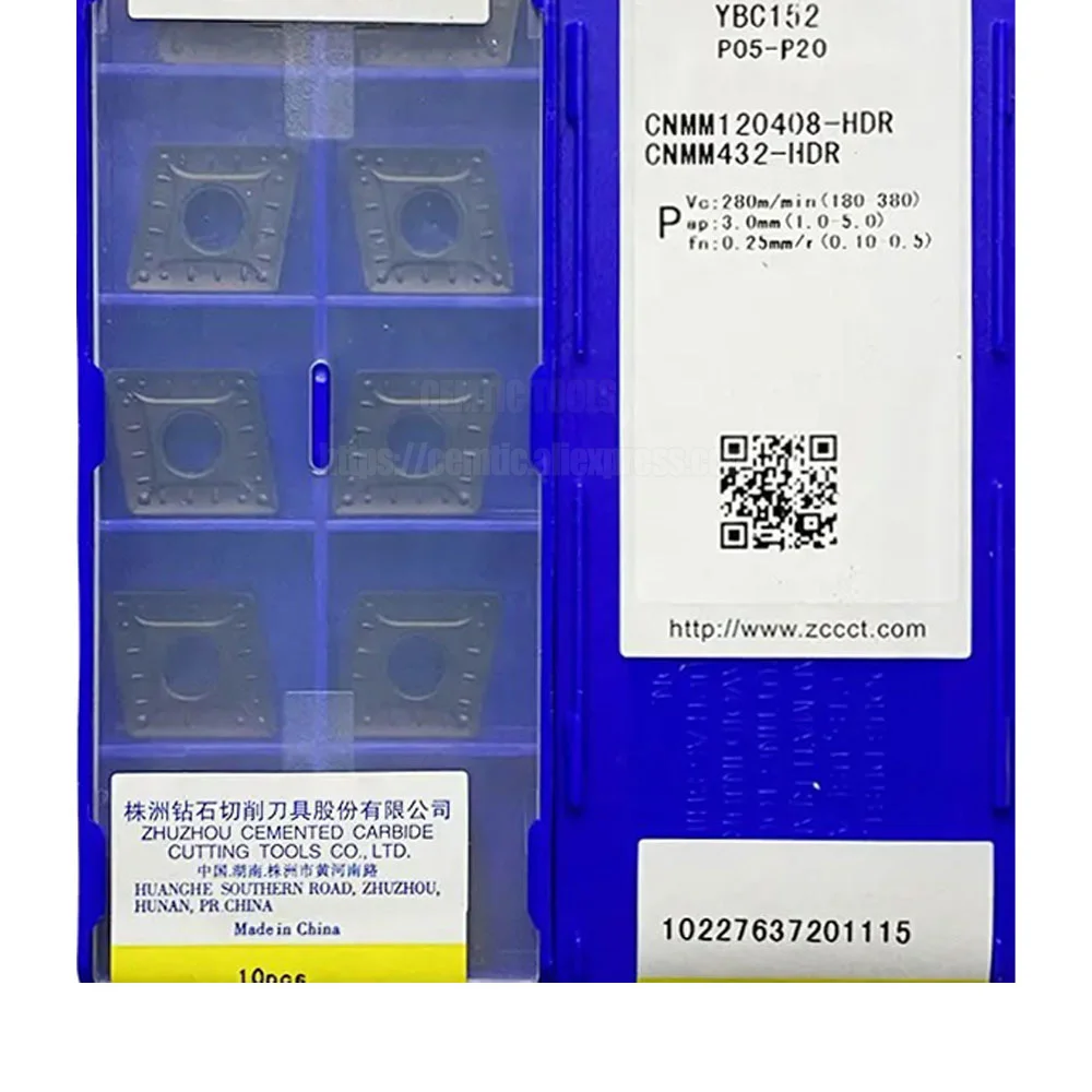 

ZCC Turning Tool Insert CNMM120408-HDR YBC152 Carbide Plate CNMM120408HDR