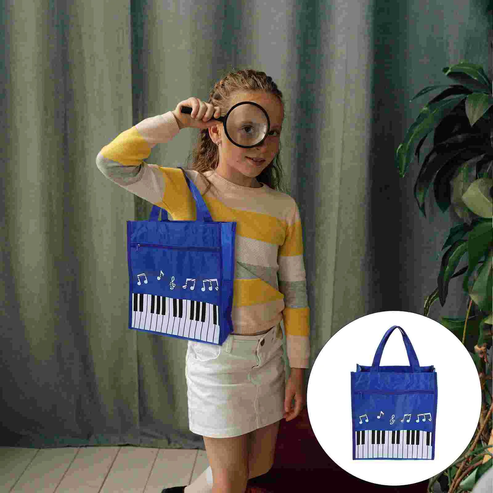 

Handbags Music Book Storage Portable Tote Note Musical Nylon Handle Student Books