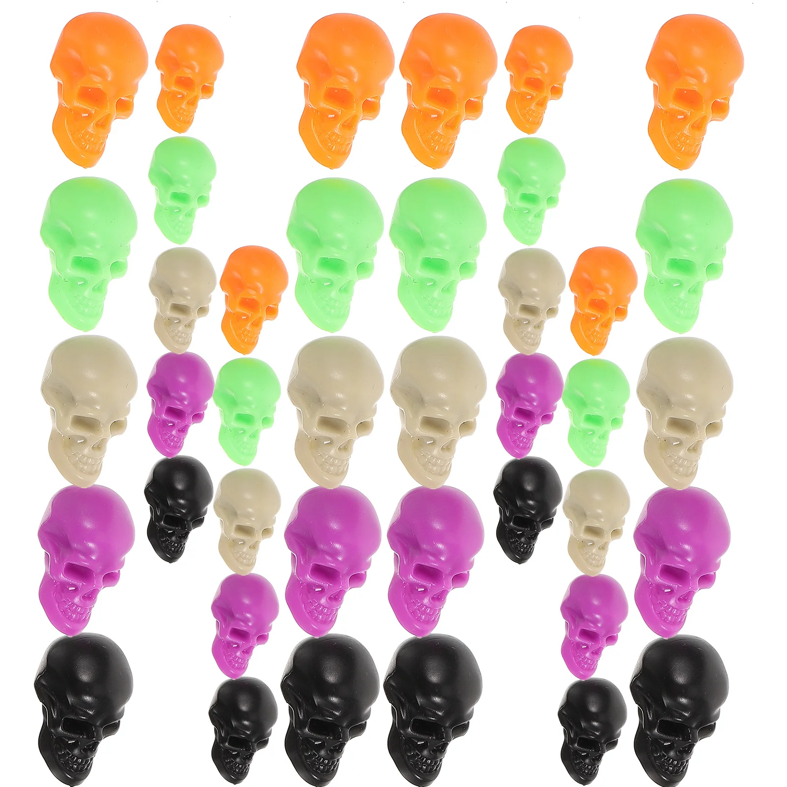 

100 Pcs Mini Mini Toys Exquisite Head Mini Fake Skulls Tabletop Decorornament Plastic Decors Model