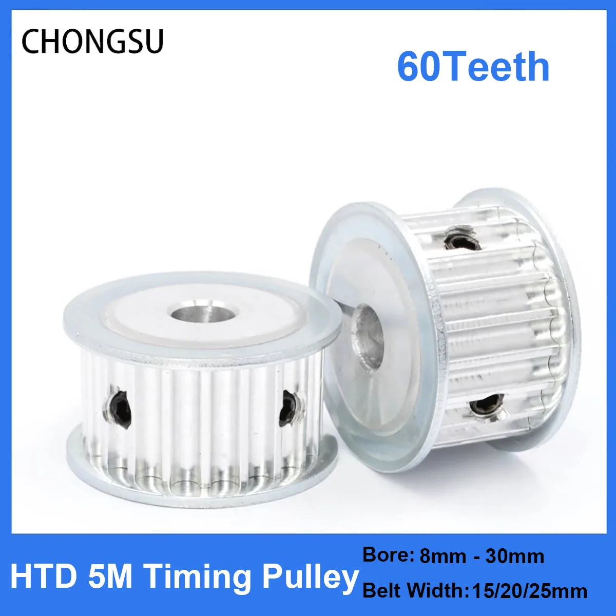 Шкив зубчатый HTD 5 м 60 зубьев м-60 т 16/21/27 мм ширина зубчатые шкивы для ремня 8 мм-30