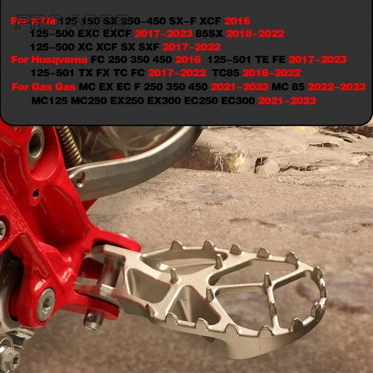 Передняя подставка для ног мотоцикла педаль из нержавеющей стали подножки KTM 85SX