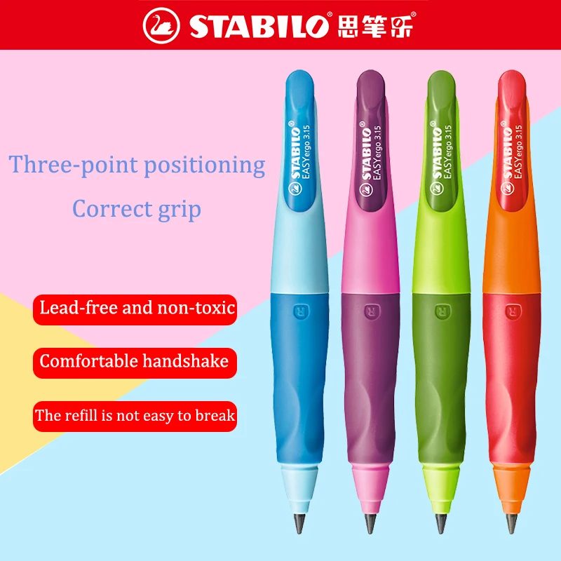 Kids Corrective Grip Pen Automatic Pencil 3.15mm Writing Constant Lead Cute School Supplies