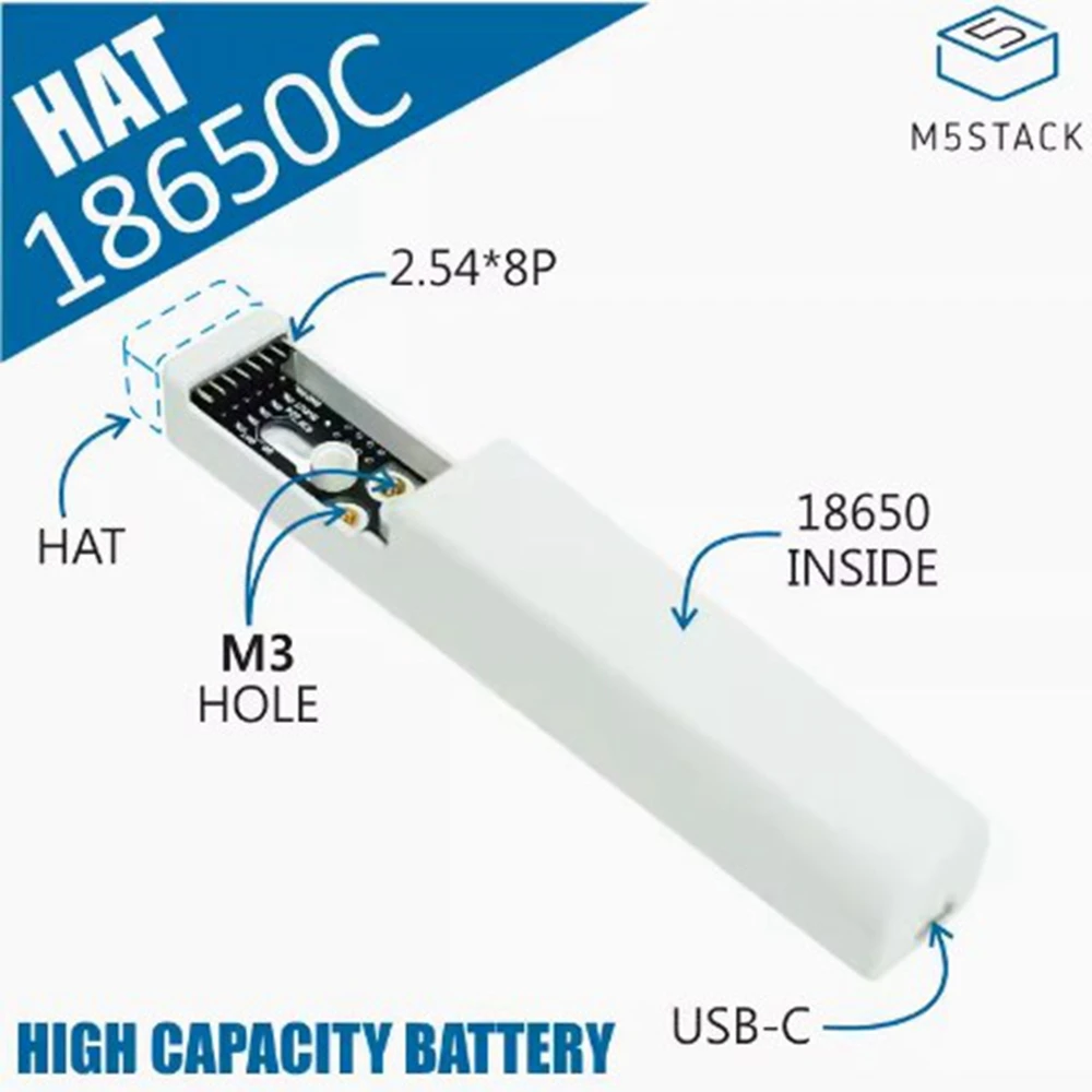 Багажная база литиевой аккумуляторной батареи M5Stack 18650C M5StickC