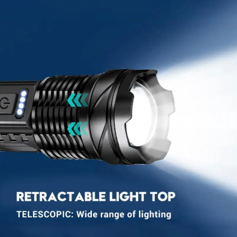 Type-C Quick Charging Strong Light Flashlight Portable Outdoor Lighting Waterproof Lighting Appliance White Laser Flashlight