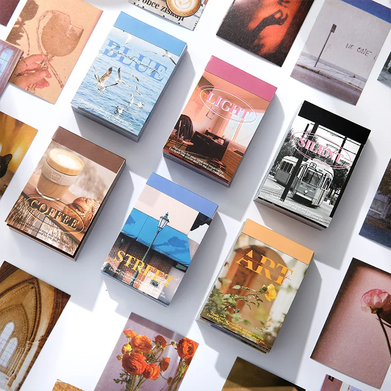 

50 Sheets Scenery Photo Stickers Scrapbooking Diary Planner Notebook Traverl Journal Decoration Material Art Supplies