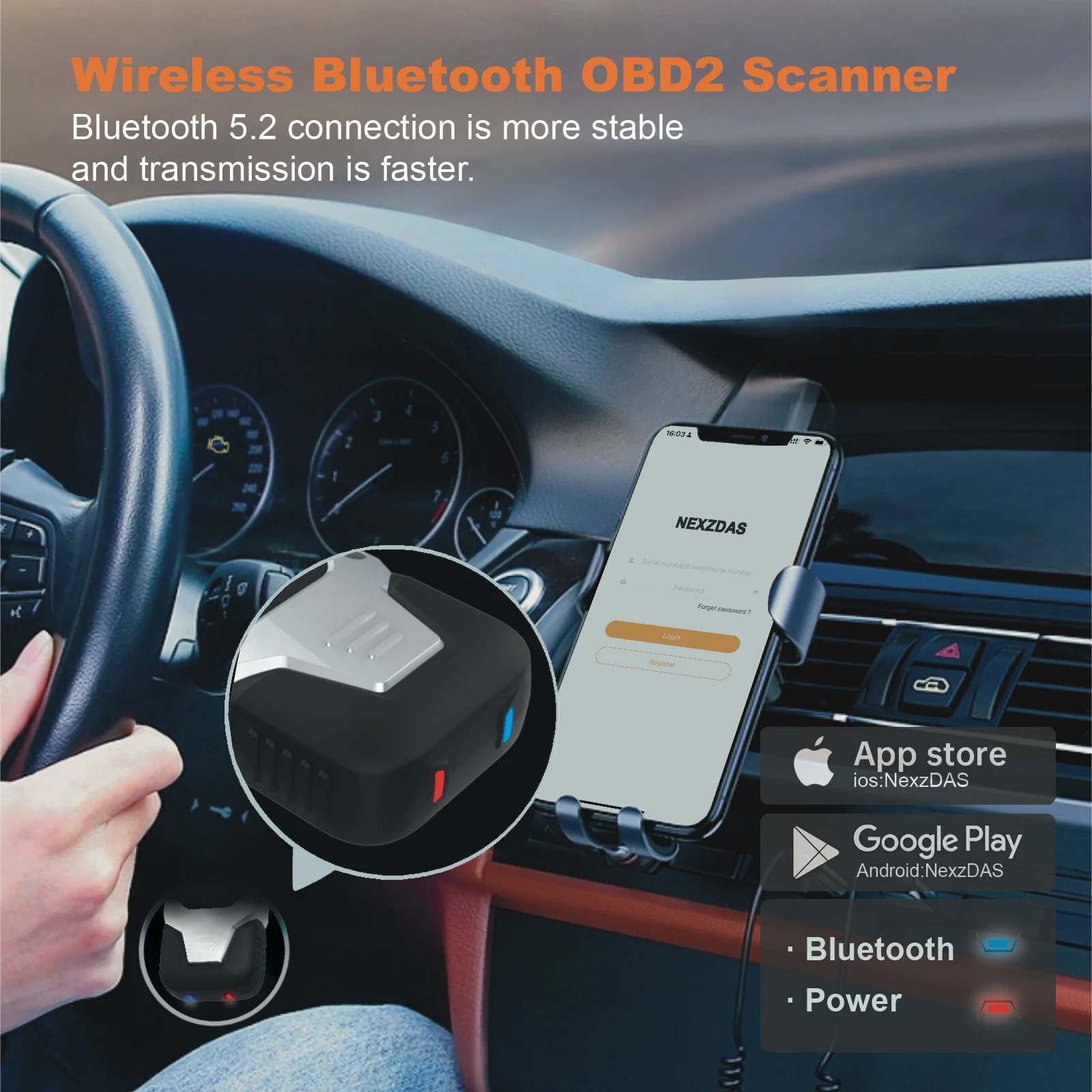 Профессиональный OBD2 сканер humзор Z100 Bluetooth считыватель кодов автомобиля OBDII