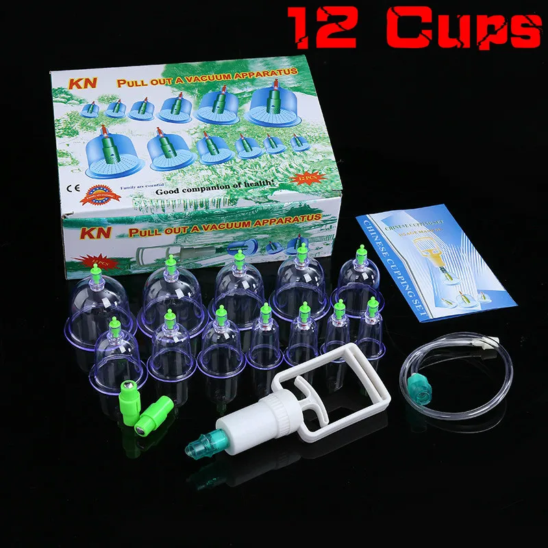

6 12Pcs/Set Vacuum Cupping Device Suction Cups Medical Sucker Treatment Relax Apparatus Banks Body Massage Cans Suction Pumps