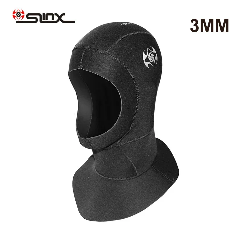 

Slinx 3mm Neoprene Scuba Diving Cap Snorkeling Equipment Hood Winter Swim Hat/Cap Warm Wetsuit Protect Hair