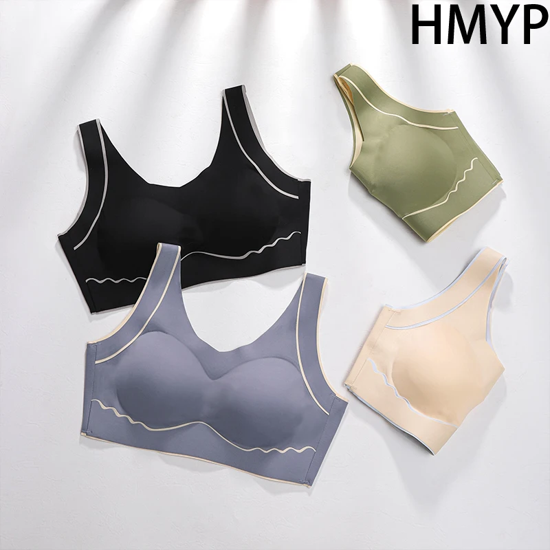 

Women Solid Color Tube Top Traceless Underwear Thin Cup Summer Chest Wrap Gather Together Anti-Sag Bra Ventilate No Steel Ring