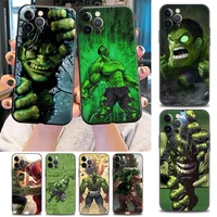 marvel phone case for iphone 11 12 13 pro max 7 8 se xr xs max 5 5s 6 6s plus silicone case cover anime the hulk comics marvel
