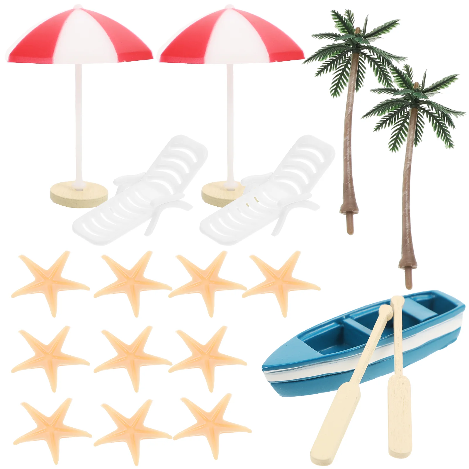 17 шт. пляжные мини-украшения пальма миниатюрный стул в японском стиле крошечные