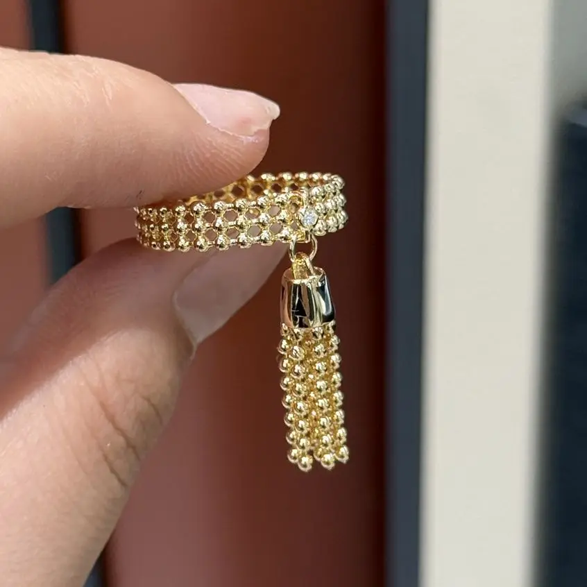 Фото Ювелирные изделия Ayjewelry: Изысканные кольца с кисточками из серебра 925 пробы с принтом черной пантеры и леопарда, роскошные украшения для женщин. №3