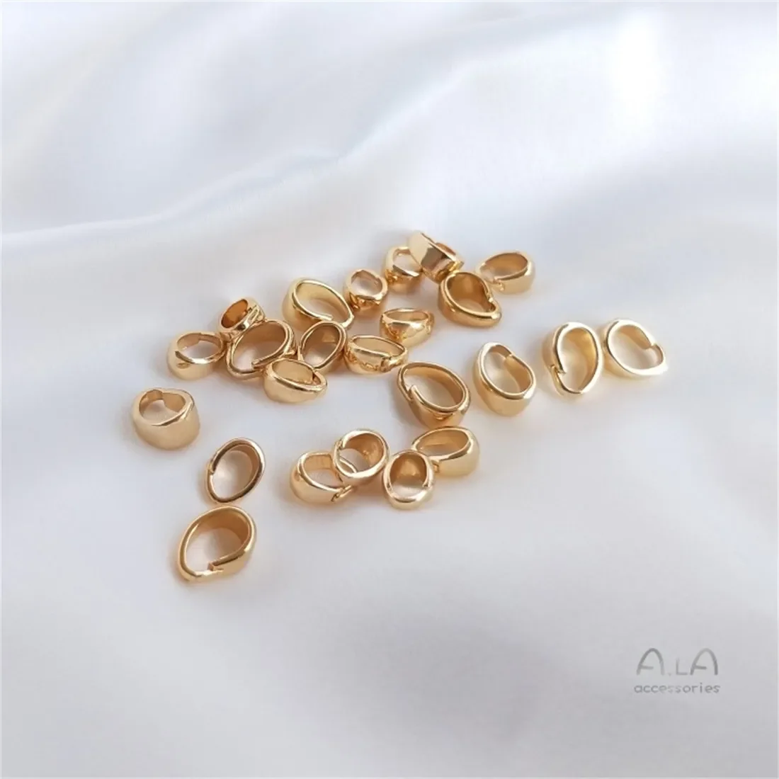 14k Copper Wrapped Genuine Gold Melon Seed Buckle Handcrafted DIY Jewelry Accessories Necklace Pendant Bead C047