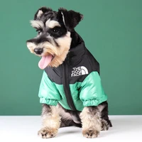 winter pet dog down jacket clothes embroidered coat of medium and small dog tide clothing teddy chihuahua puppy vest