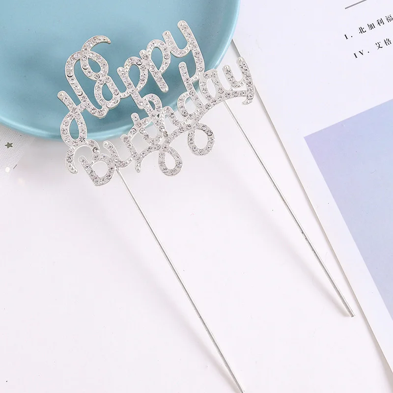 

Cake tag Happy birthday cake tag crystal cake tag party stuff