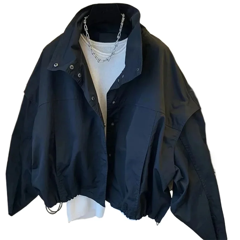 Женская однотонная куртка элегантное пальто с отложным воротником и длинным