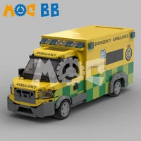 moc small ambulance building blocks toys compatible with lego tech assembling blocks boys and girls holiday gifts