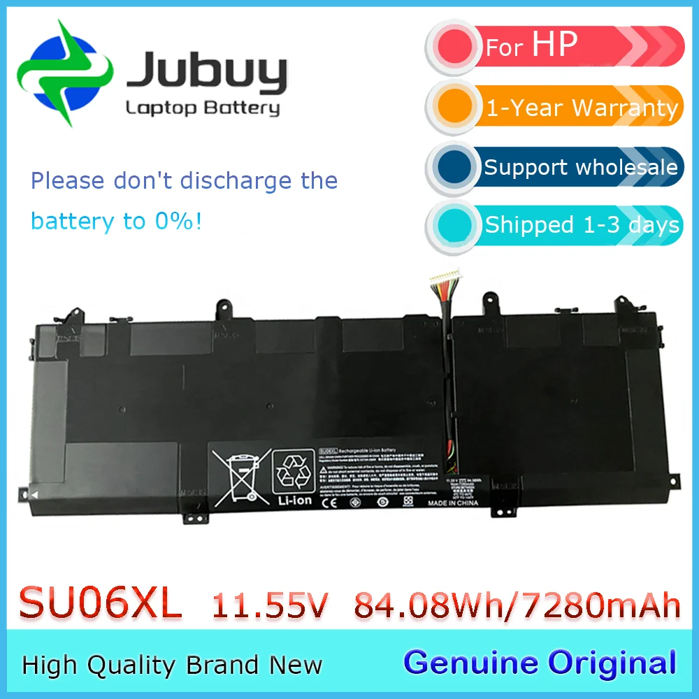 Оригинальный аккумулятор SU06XL 11 55 В 84 08 Втч для ноутбука HP Spectre x360 15 HSTNN-DB8W 15-DF0000