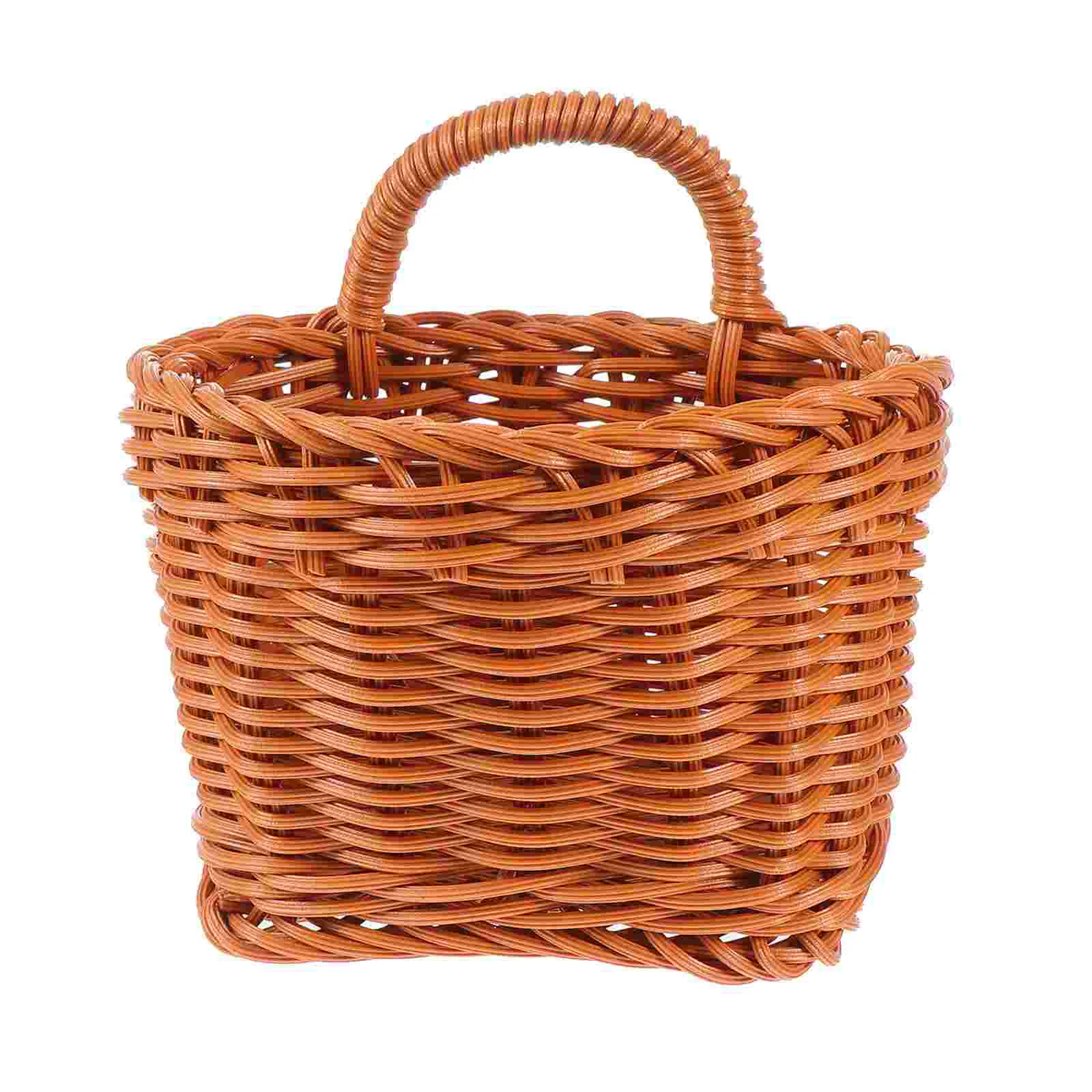 

Basket Storage Flower Wood Woven Bread Picnic Rattan Vegetablegirl Wooden Fruitseagrass Handles Gift Willow Decorative Candy