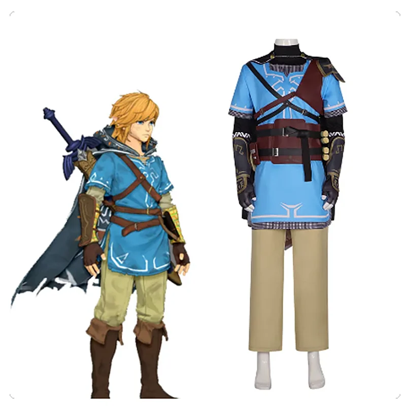 Linke костюмы для косплея наборы синяя Туника полный комплект комиксов с ролевыми