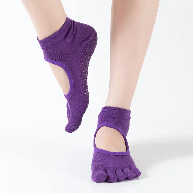 Hylaea Yoga Socks for Women Grip Ballet Pilates Barre Dance Toes Feet Ballet Dance Barefoot Non Slip Sports Soccer Running