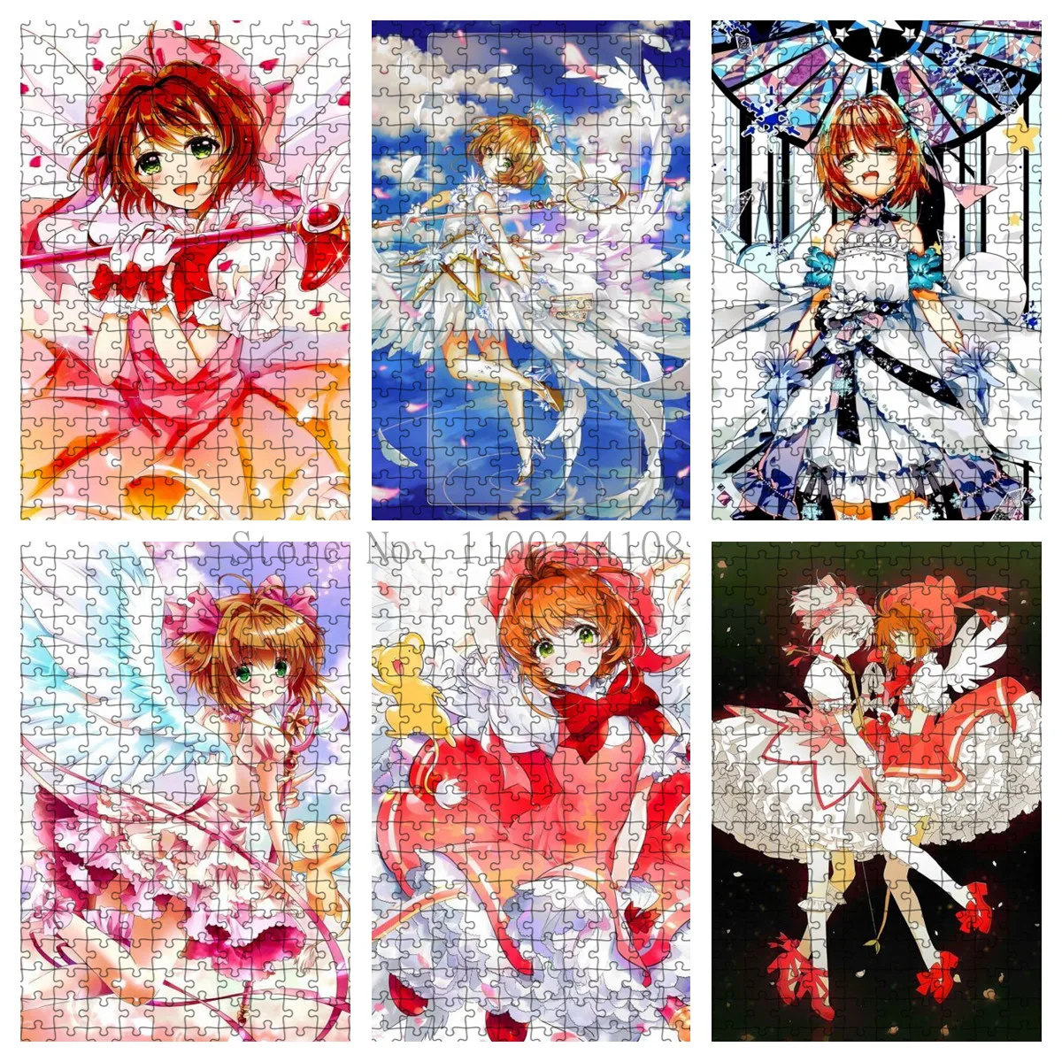 Волшебная карта девушка аниме фигурка Сакура Пазлы для взрослых 1000 штук