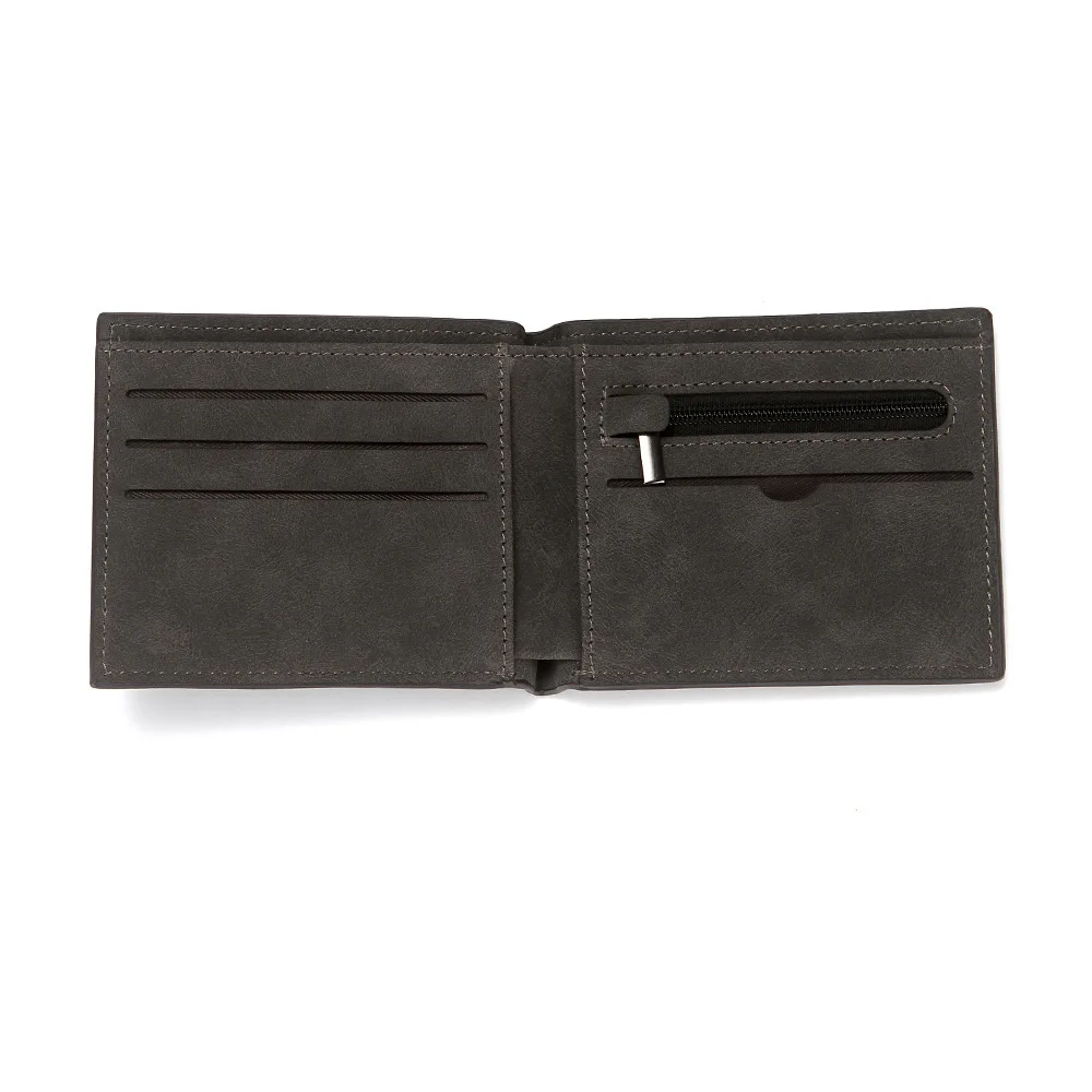 New Korean Fashion Multi Card Men's Wallet Vintage Frosted US Dollar Clip Minimalist Multifunctional Card Bag
