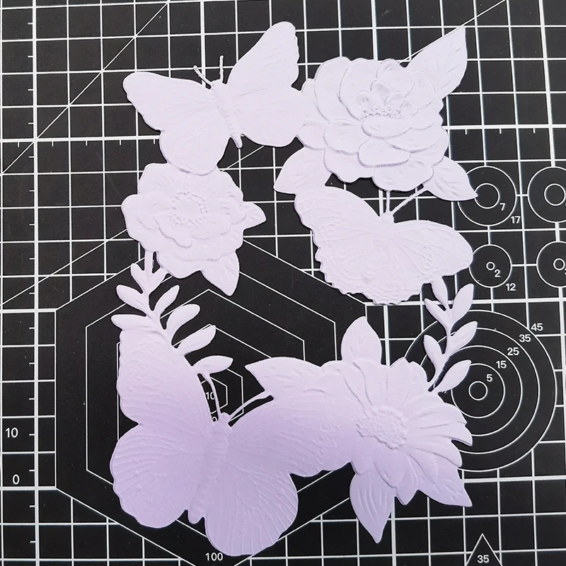 2024 новая 3d тисненая папка и металлическая форма-бабочка цветок для творчества