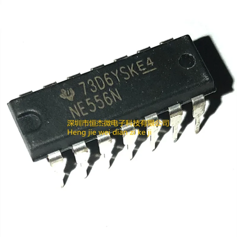 

10PCS/ New imported original NE556 NE556N DIP-14 in-line dual-channel timer