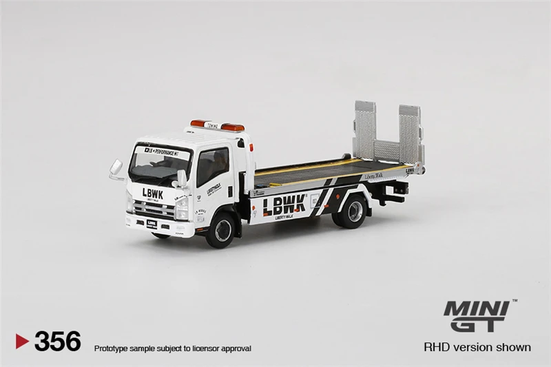 

MINI GT 1:64 Isuzu N-Series Vehicle Transporter LBWK White RHD Diecast Model Car