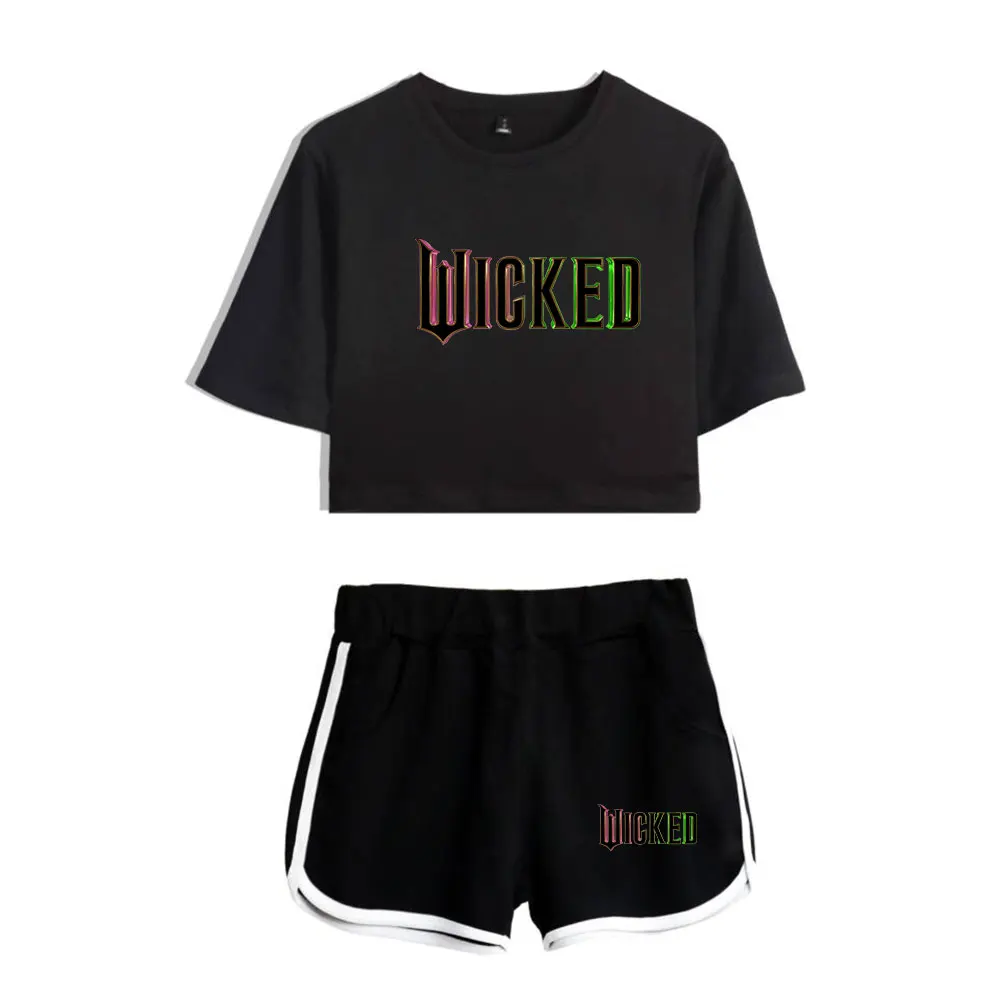 Летние женские комплекты из фильма WICKED The Musical Merch укороченный топ шорты комплект