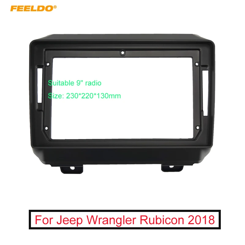 

Автомобильная аудиосистема FEELDO, комплект 9 "рамы для DVD-панели с большим экраном, подходит для Jeep Wrangler Rubicon, типоразмер 2DIN