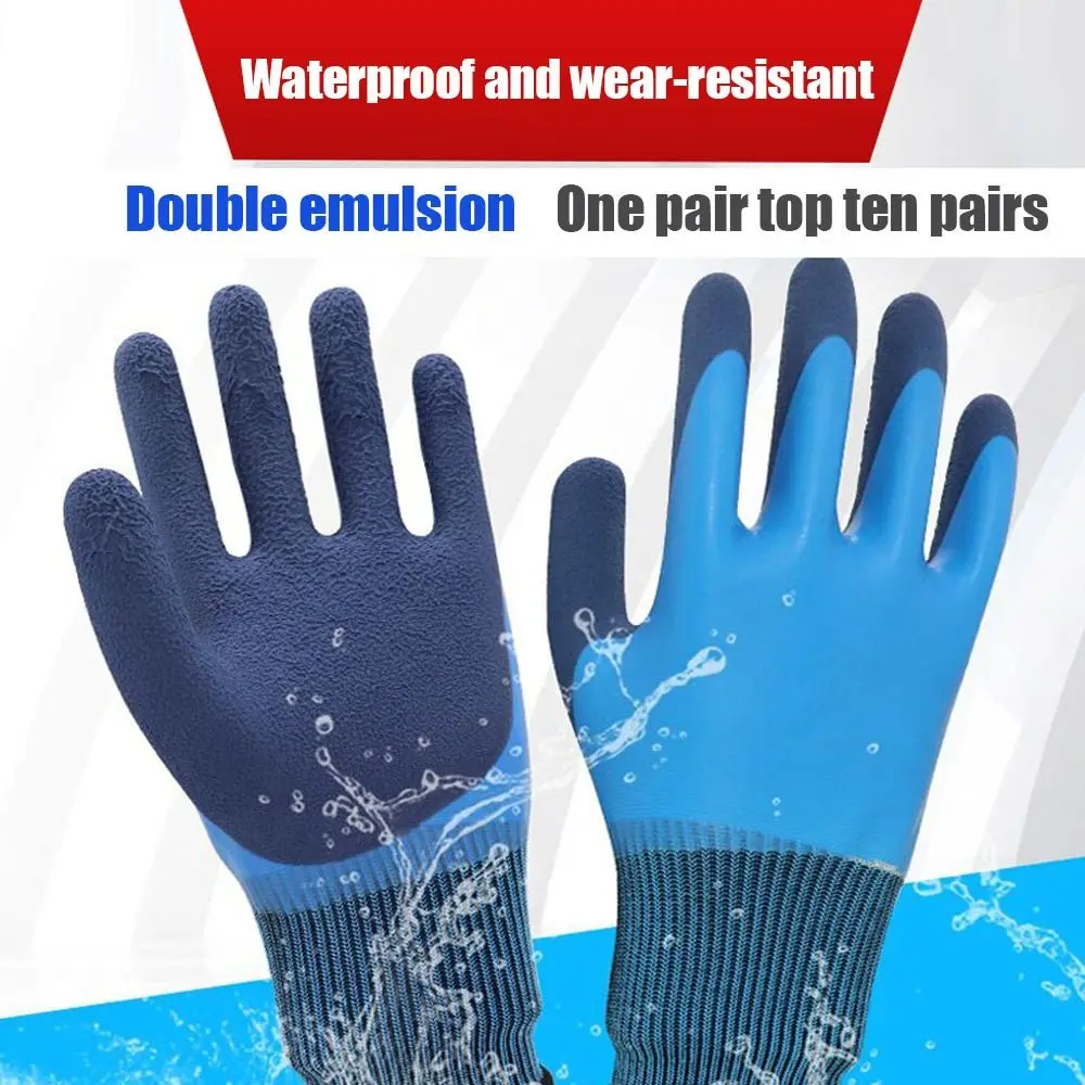 

A Pair Thickened Wear-resistant Garden Cleaning Freezer Cold Plush Work Gloves Winter Warm Gloves Labor Gloves