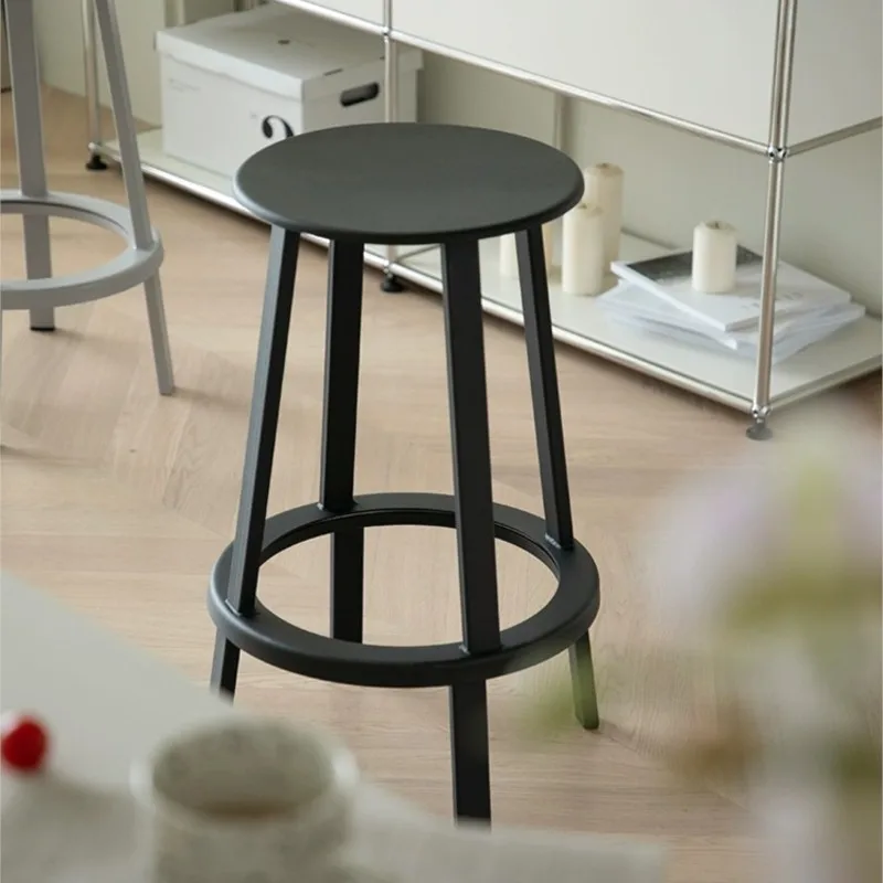 Датские поворотные барные стулья скандинавские простые металлические для